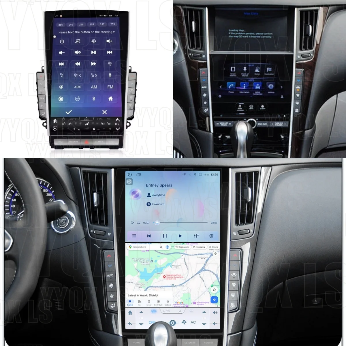 For Infiniti Q50 Q50L Q50S Q60 Q60S 2014 2015 2016 2017 2018 2019 Car Radio Multimedia Android Screen Wireless Carplay Head Uni