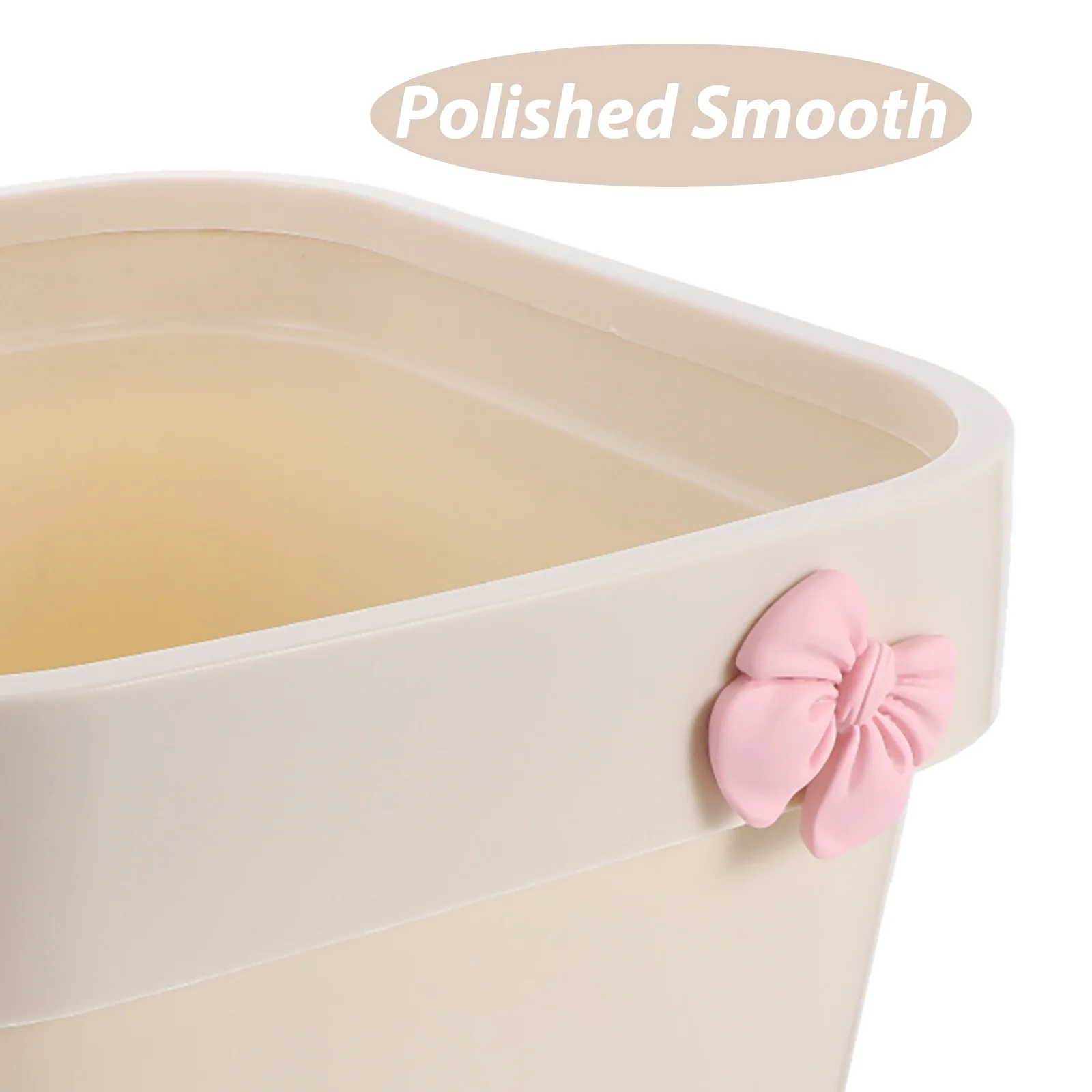 

Large Plastic Trash Can Thickened Non-Slip Wastebasket For Bedroom Bathroom Office Home Use Garbage Container Storage