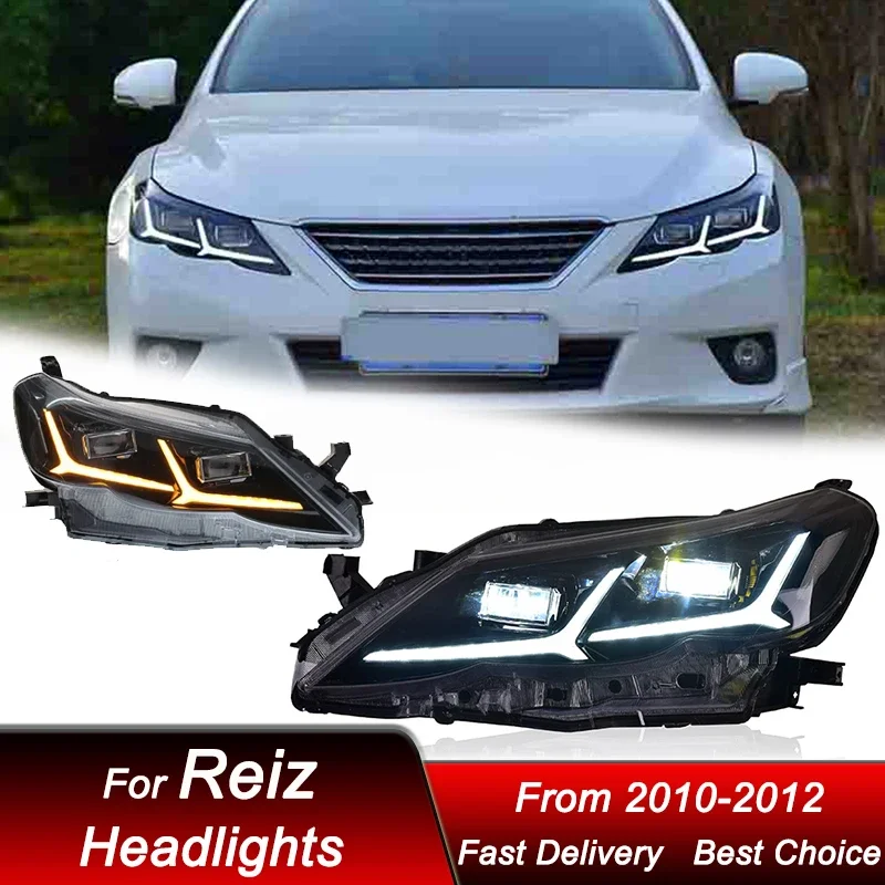 

Pop Car Styling Headlights For Toyota REIZ 2010-2012 New Style Full LED Upgrade High Configure Projector Lens Accessories Kit