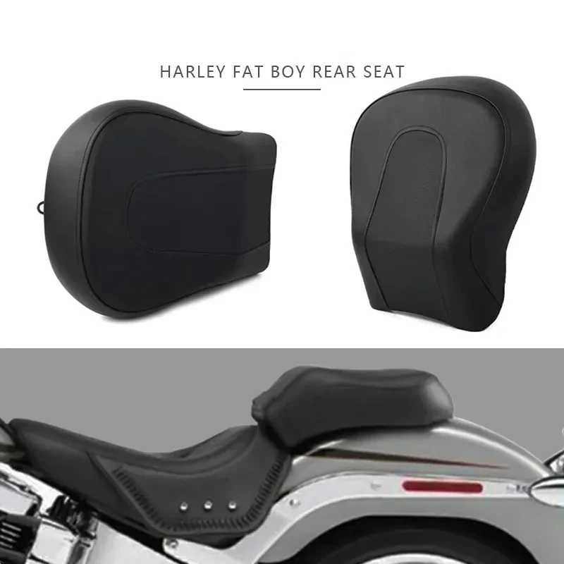 Motorcycle black Passenger Soft Tail Rear Pillion Seat For Harley Davidson Softail Fat Boy Night Train Springer 2006-2017