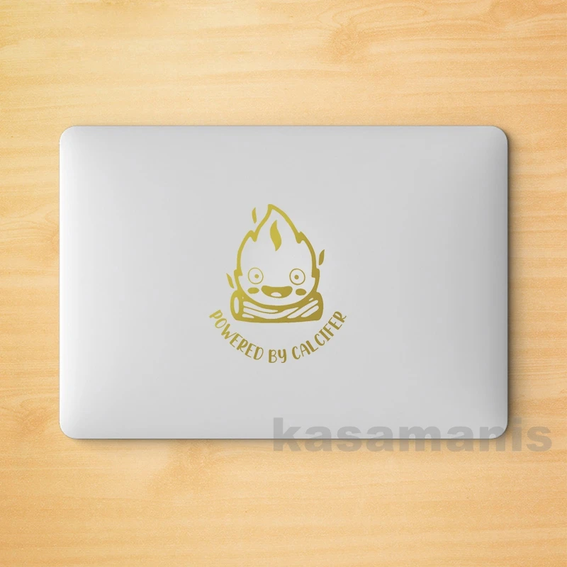 Powered by Calcifer Fuel Tank Cap Car Stickers Cover Scratches Window Decal For Motorcycle, Laptop, Phone, Helmet Decoration