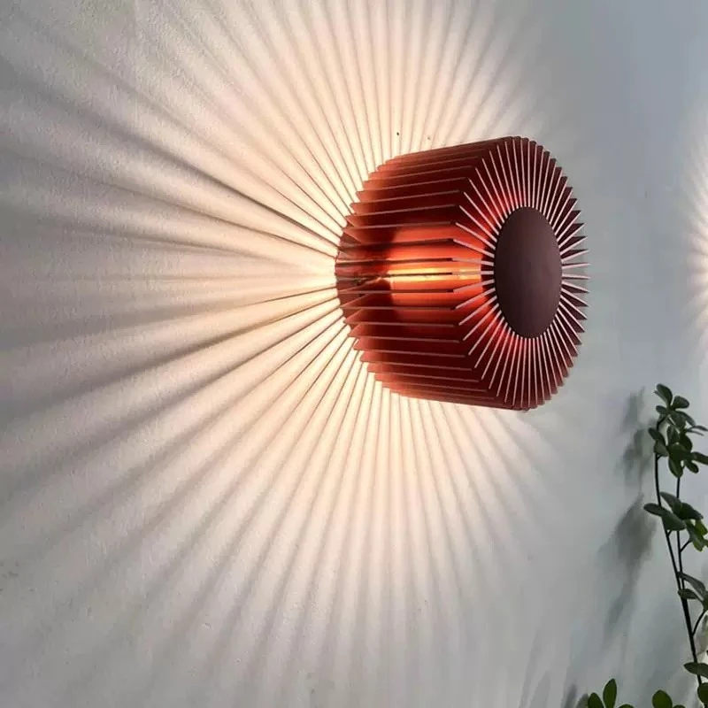 Minimalist decorative wall lamp hotel villa model room background wall bedroom bedside creative atmosphere lamp