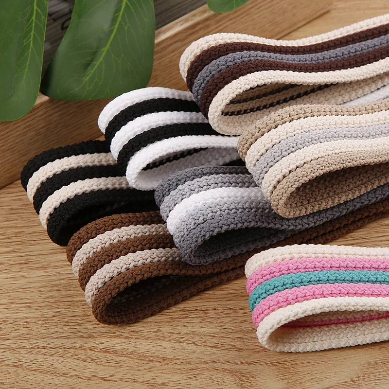 5 Yards 35MM Knit Stripe Colorful Ribbons Hair Bows DIY Crafts Handmade Accessories Clothing footwear Hat Materials