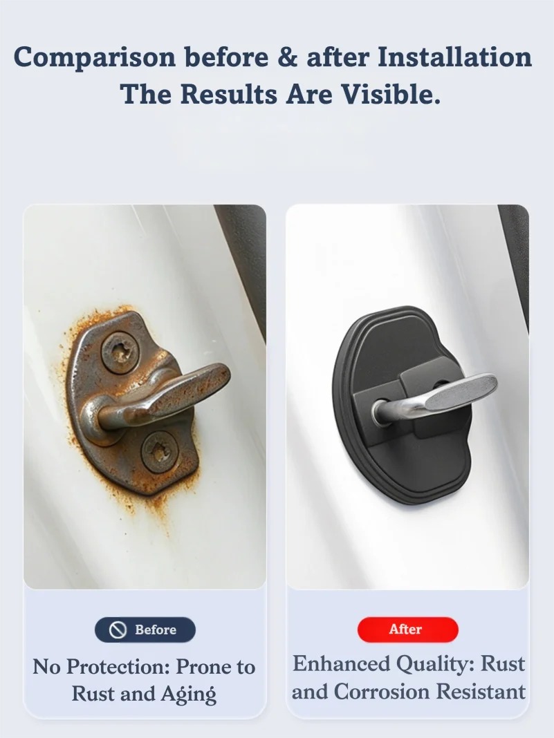 For Tesla Model 3/Y 4pcs Car Door Mute Damping Cushion Silicone Door Lock Buckle Car Door Anti-collision Protective Cover