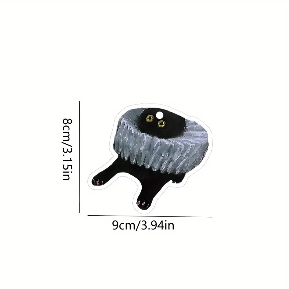 Lace Collar Black Cat Car Scent Hanger - Cute Cartoon Design, Mirror Vent Hanging, Lasting Fragrance