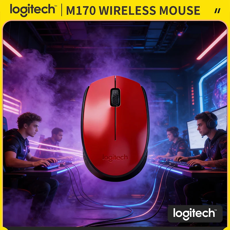 

Беспроводная оптическая мышь Logitech M170, точность 1000 DPI, дальность 10 м, 12 месяцев автономной работы, Plug & Play, совместимость с различными системами