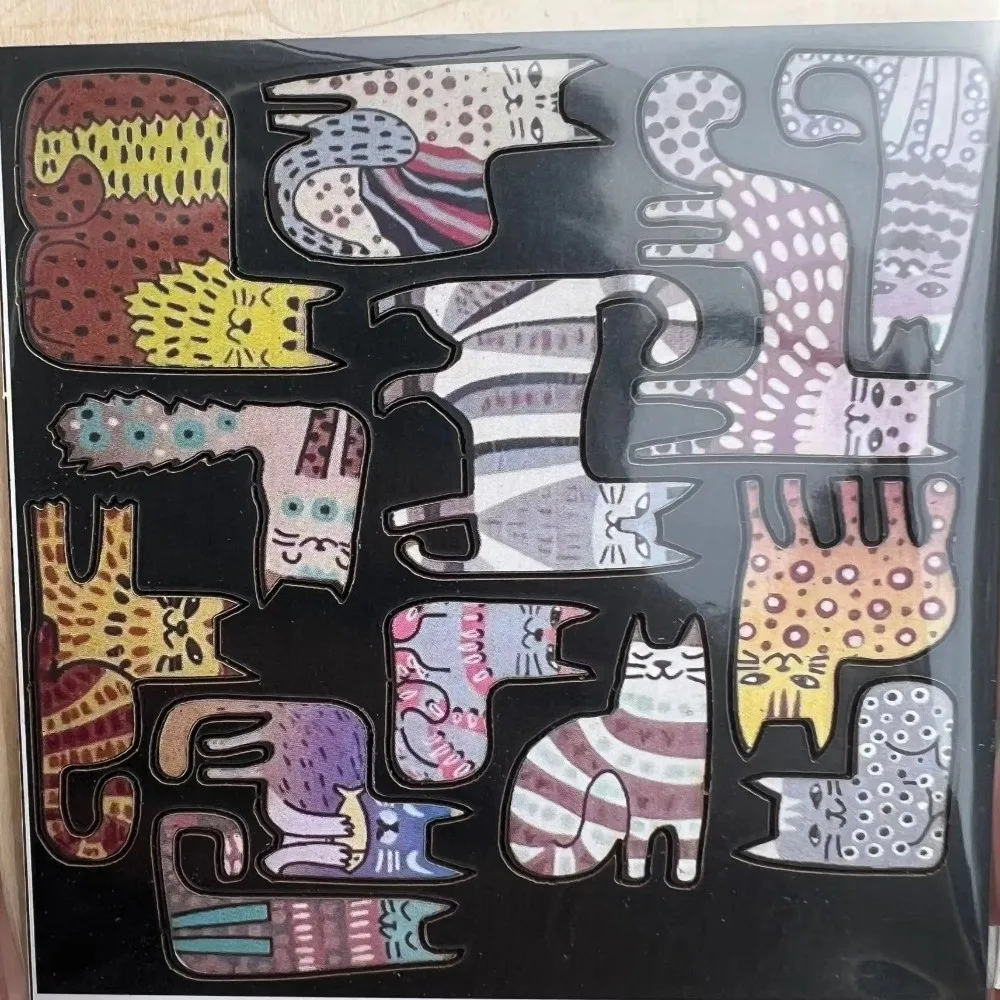 Neue unregelmäßige Katzenpuzzles, buntes hölzernes süßes Puzzlespielzeug, Lernspiel, Denkaufgabe für Kinder, Geburtstagsgeschenke