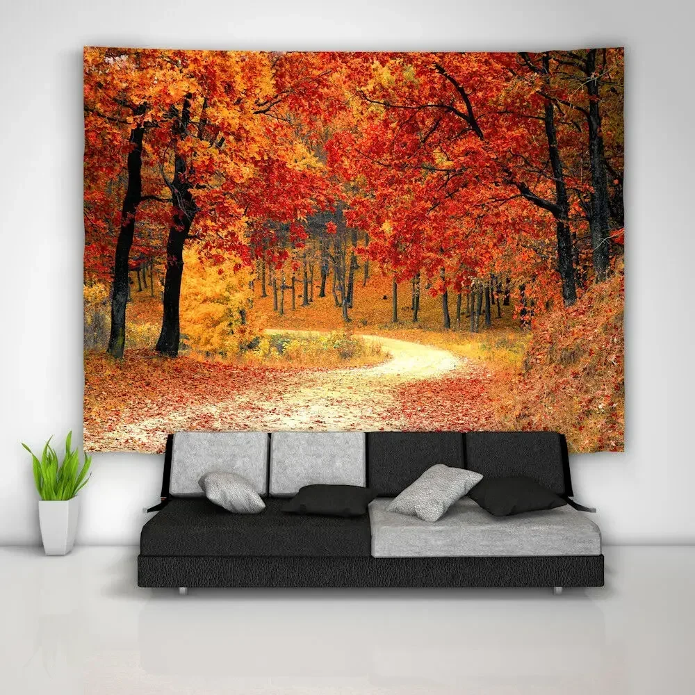 

Autumn Forest Tapestry Art Wall Hanging Sofa Table Bed Cover Home Decor Gift