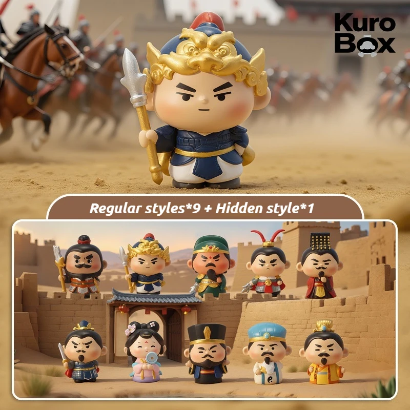 

Q Ran Three Kingdoms Blind Box Figures Cute Chibi Resin Desk Ornament Office Desktop Gaming Station Holiday Gift For Collectors