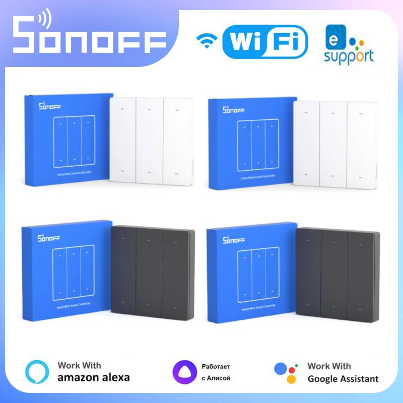 SONOFF R5 SwirchMan Scene Controller 6-key Smart Switch Battery Powered EWeLink-Remote Control Works With Ewelink Alexa Google