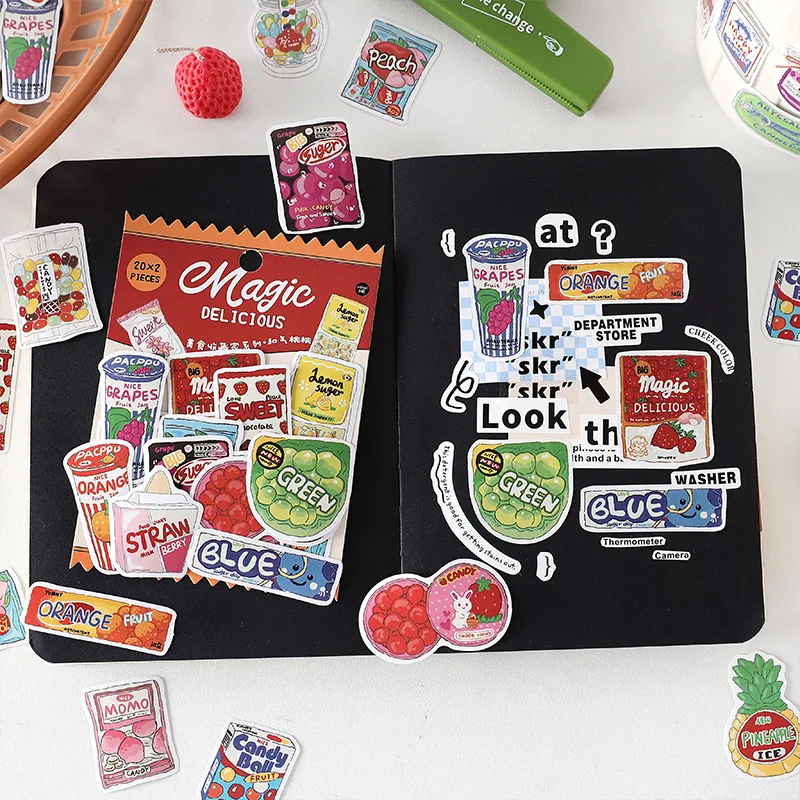 40pcs/lot Kawaii Stationery Stickers Food collectors Diary Planner Decorative Mobile Stickers Scrapbooking DIY Craft Sticker