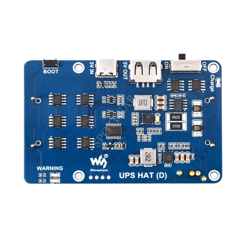 Raspberry Pi 3 / 3B+ / 4B UPS Module Supports Expansion board (21700 Li battery NOT included) 5V Uninterruptible Power Supply