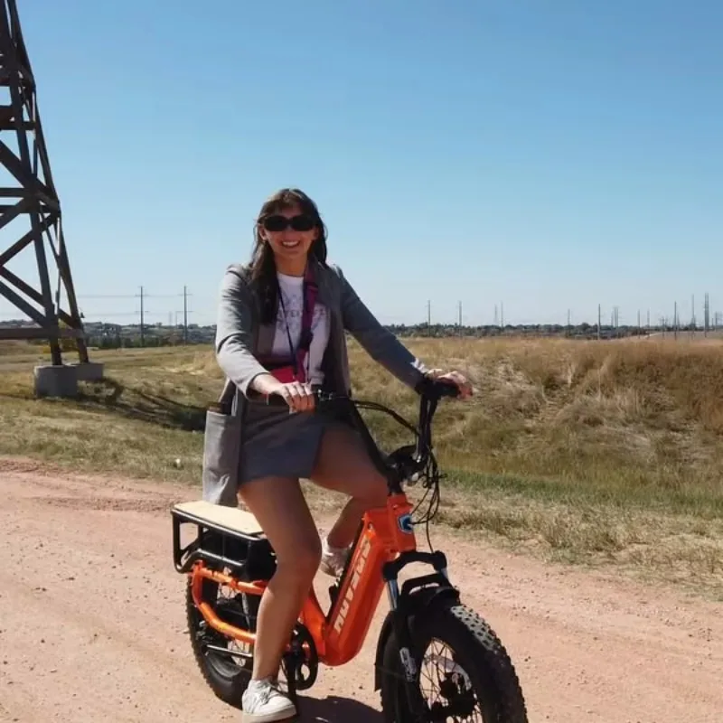 Family Cargo E-Bike 48V 250W, Long Tail with Front Box, 7-Speed Disc Brake, Alum Frame, Great for Kids & Groceries