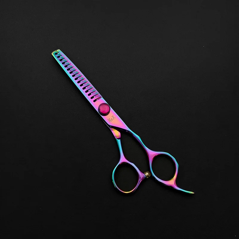 5. กรรไกรผอมบางผมไทเทเนียมสีรุ้งขนาด 5 นิ้ว C3-516T/530T