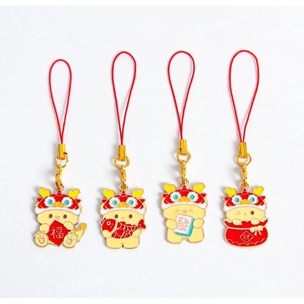 2024 New Year Cartoon Dragon Phone Chain Zodiac Alloy Charms Dragon Year Phone Charm Cartoon Souvenirs Dragon Phone Lanyard