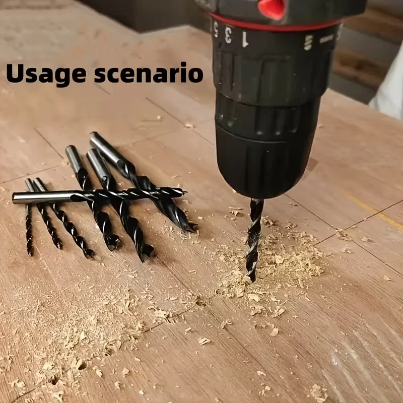 12-teiliges Zentrier-Holzbohrer-Set, 3 mm–12 mm Doppelflöte, Kohlenstoffstahl für schnelles und sauberes Bohren in Holzbearbeitung und Heimwerken – Detail 3
