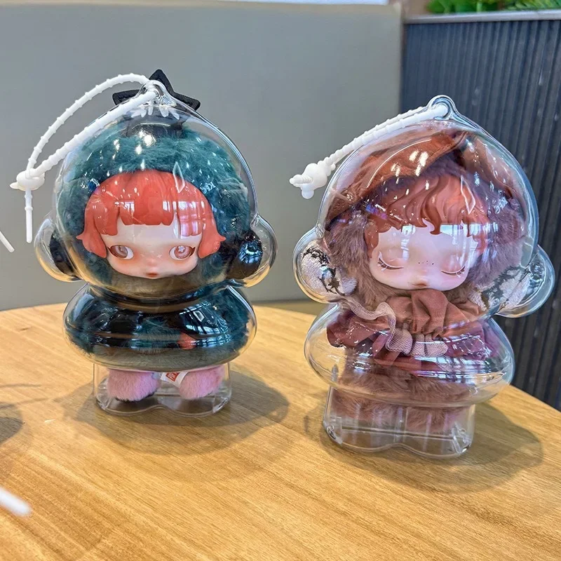 

New Transparent Protective Case For Skull Panda SP Doll Transparent Portable Cable Organizer Box for doll