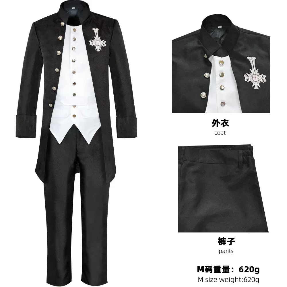 Ghost Cosplay Costume Anime Papa Emeritus Cosplay Costume Black uniform Suit Halloween Party Roleplay clothing for MEN Women