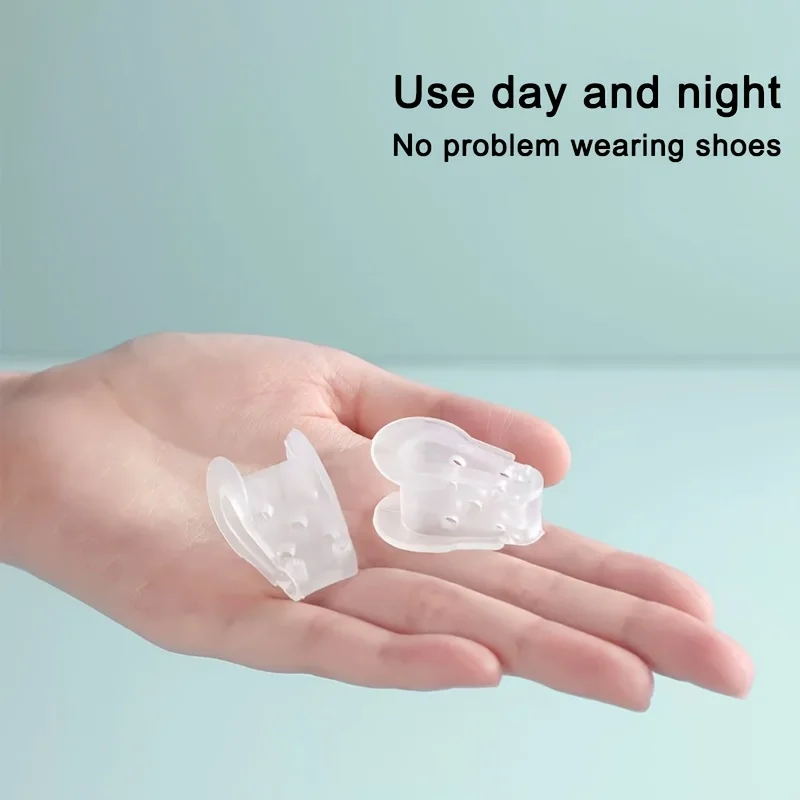1/2pairs of transparent toe splitters, anti-wear thumb outward rotation separator, soft silicone reusable