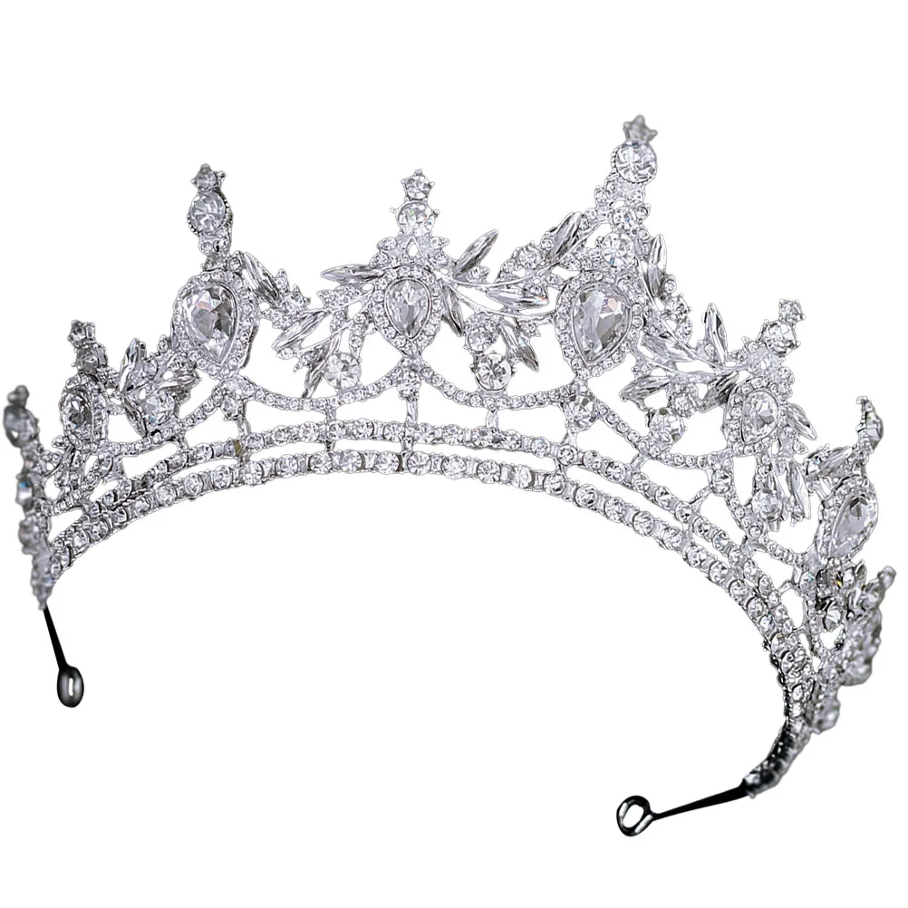 

Rhinestone Crown Accessory Bride Crowns For Wedding Zinc Alloy Bridal Pageant Wedding Accessories Women Birthday Fairy