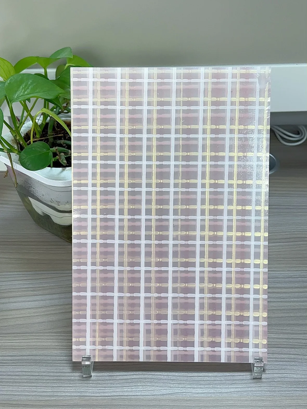 

Pink Grid Acrylic Sheet 3mm Thick for Home Decorations Crafts Jewelry Making 12 X 8 Inch Size