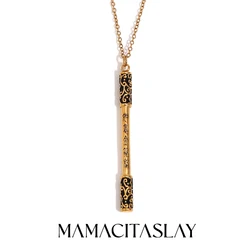 MamacitaSlay New Trendy Stainless Steel Black Wukong Weaponry Pendant Necklace Exclusive Waterproof Neck Jewelry Men's Necklace