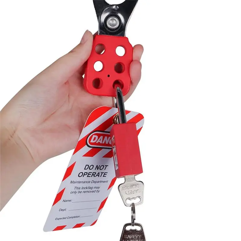 [NEWA08R】 Locking Tag Kit Hasps Lockout Tagout Kit Clamps And Universal Multi-Pole Circuit Breaker Locks, Security Padlocks, Plu