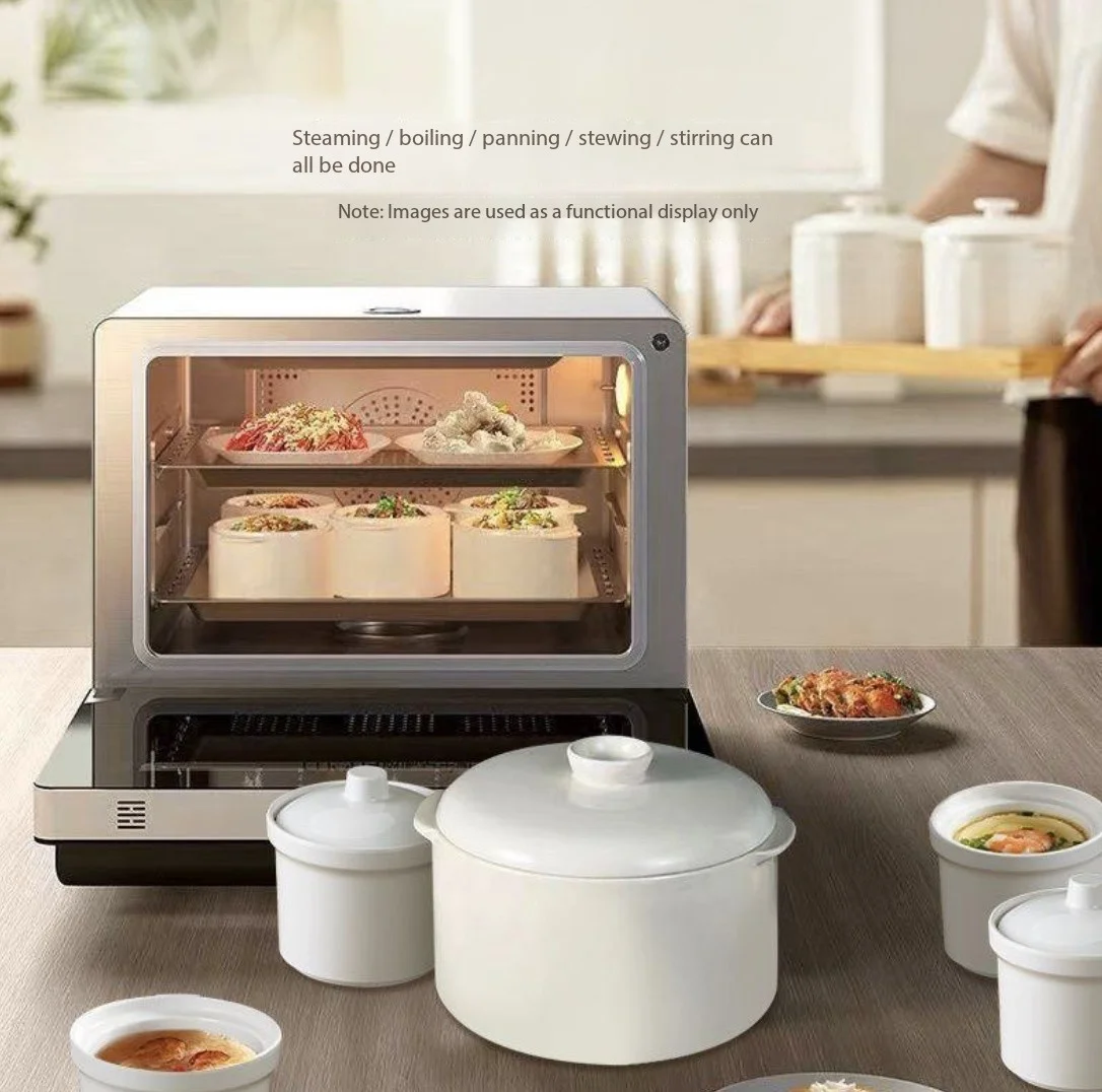New Multifunctional Steaming Baking Machine Household Intelligent Baking Electric Fryer Microwave Oven Large Capacity Desktop