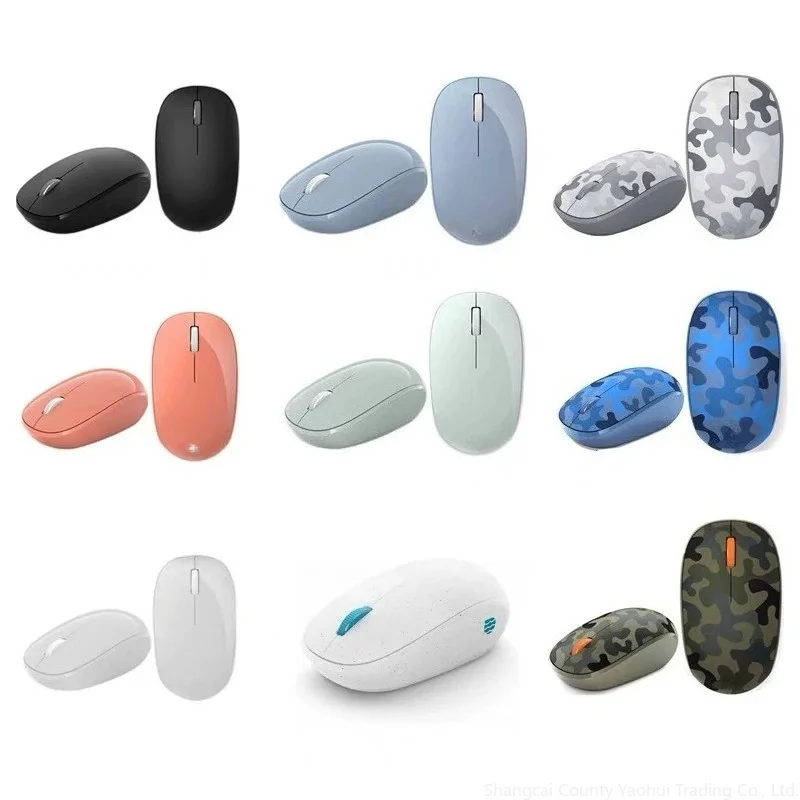 For Microsoft Slim Bluetooth Wireless Mouse Compact Mouse Compatible with Win10 Mac OS and Android Operating Systems