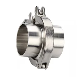 1 Set 1.5''--6-1/4'' Sanitary Flange Pipe Weld Ferrule + Tri Clamp + PTFE or Silicone Gasket Stainless Steel SUS SS 304 triclamp