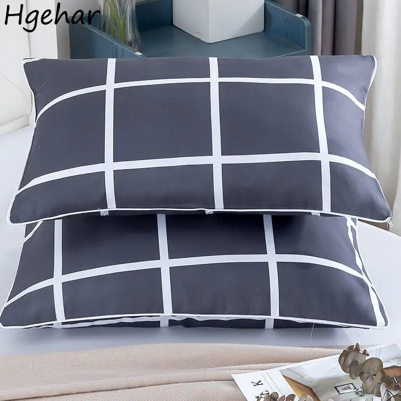 40*60cm Pillow Cases Cartoon Couple Bedroom Anti-Mite Qualified  Cover Adults Simple Four Seasons Soft Northern Europe