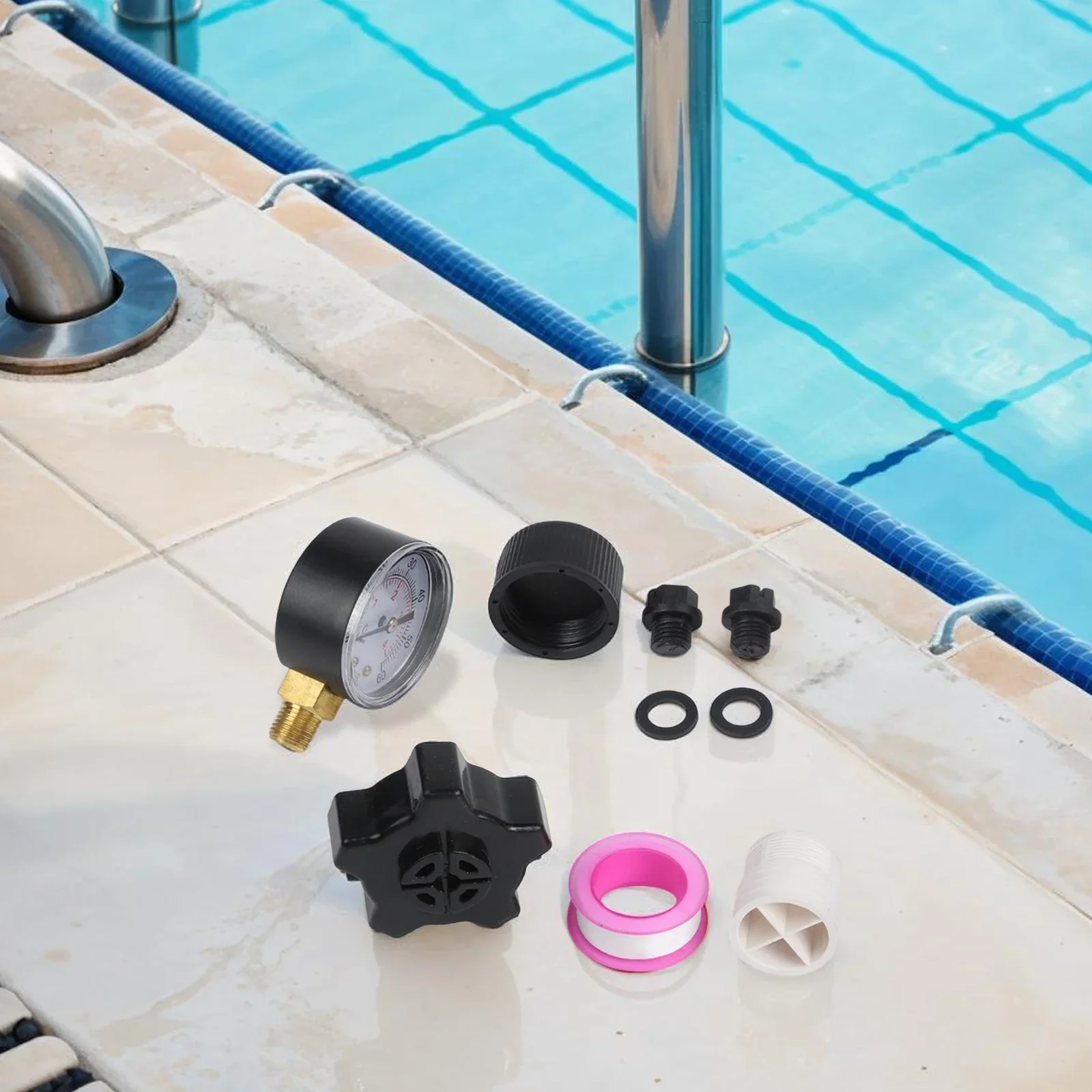 Drain Cap Set Pool Pump Kit Leak-proof Gasket Rugged Construction User-friendly Design 10*10*10cm Pool Maintenance
