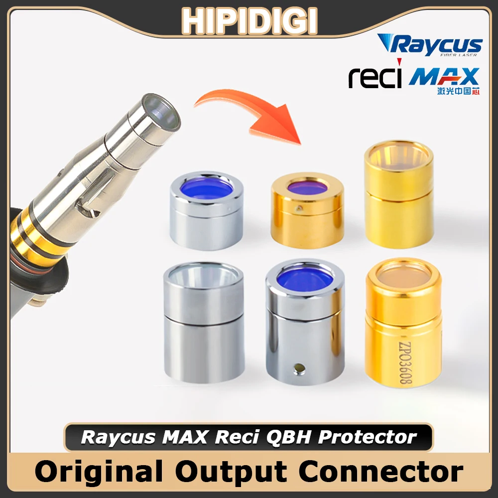 Raycus Max RECI Original QBH Protective Cap Laser Source Protection Window Lens 1.5KW 3KW 6KW Fiber Optic Crystal Protector