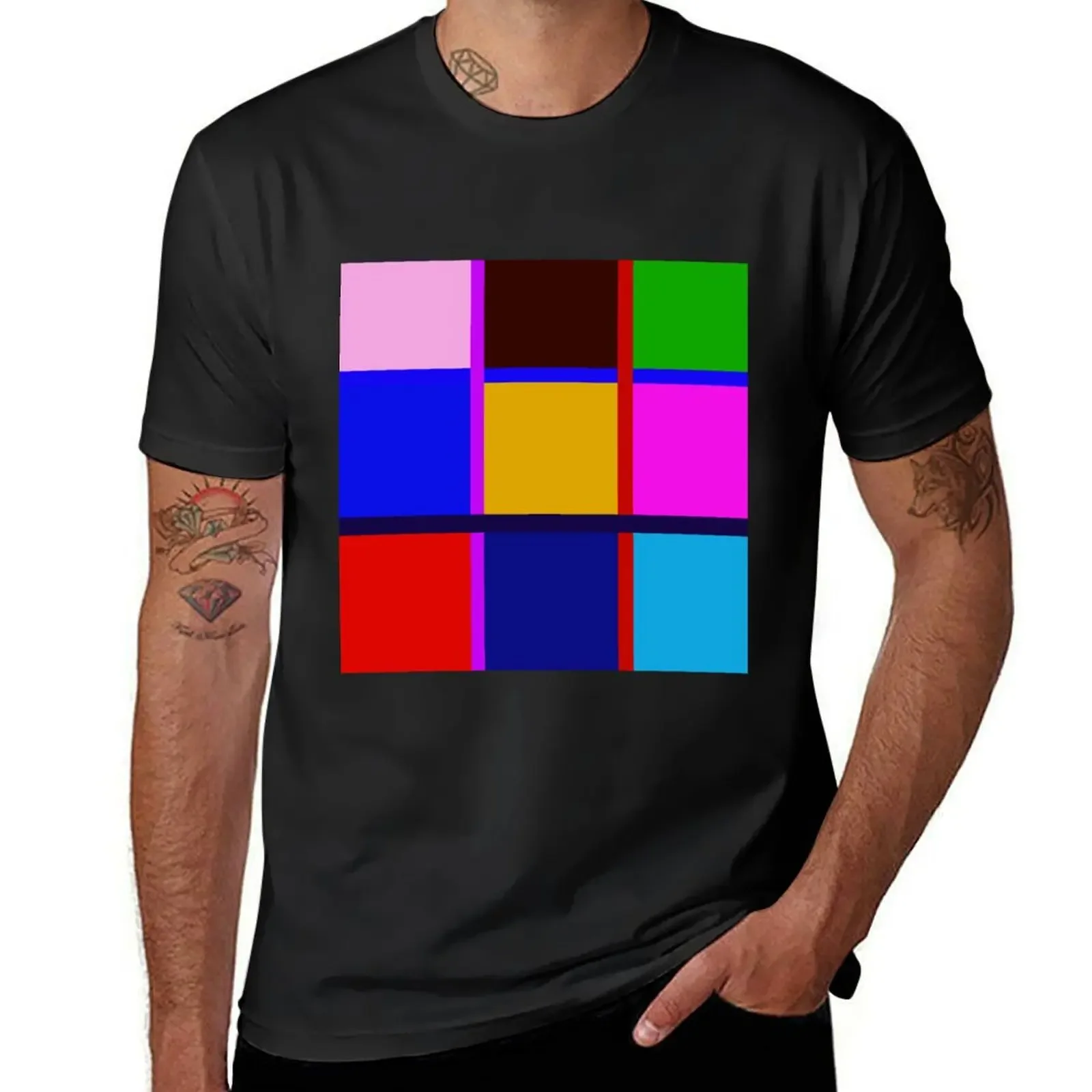 Colorful Simplicity: A Geometric Masterpiece 2 T-Shirt sublime hippie clothes t shirts for men