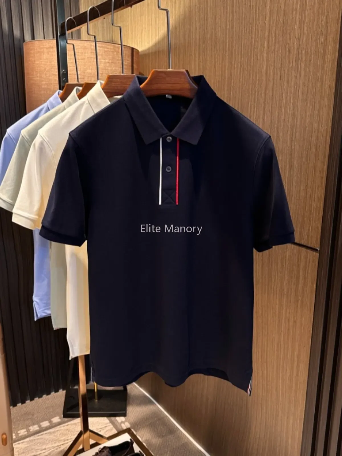5A antibacterial long-staple cotton! Summer casual versatile solid color short-sleeved lapel POLO shirt