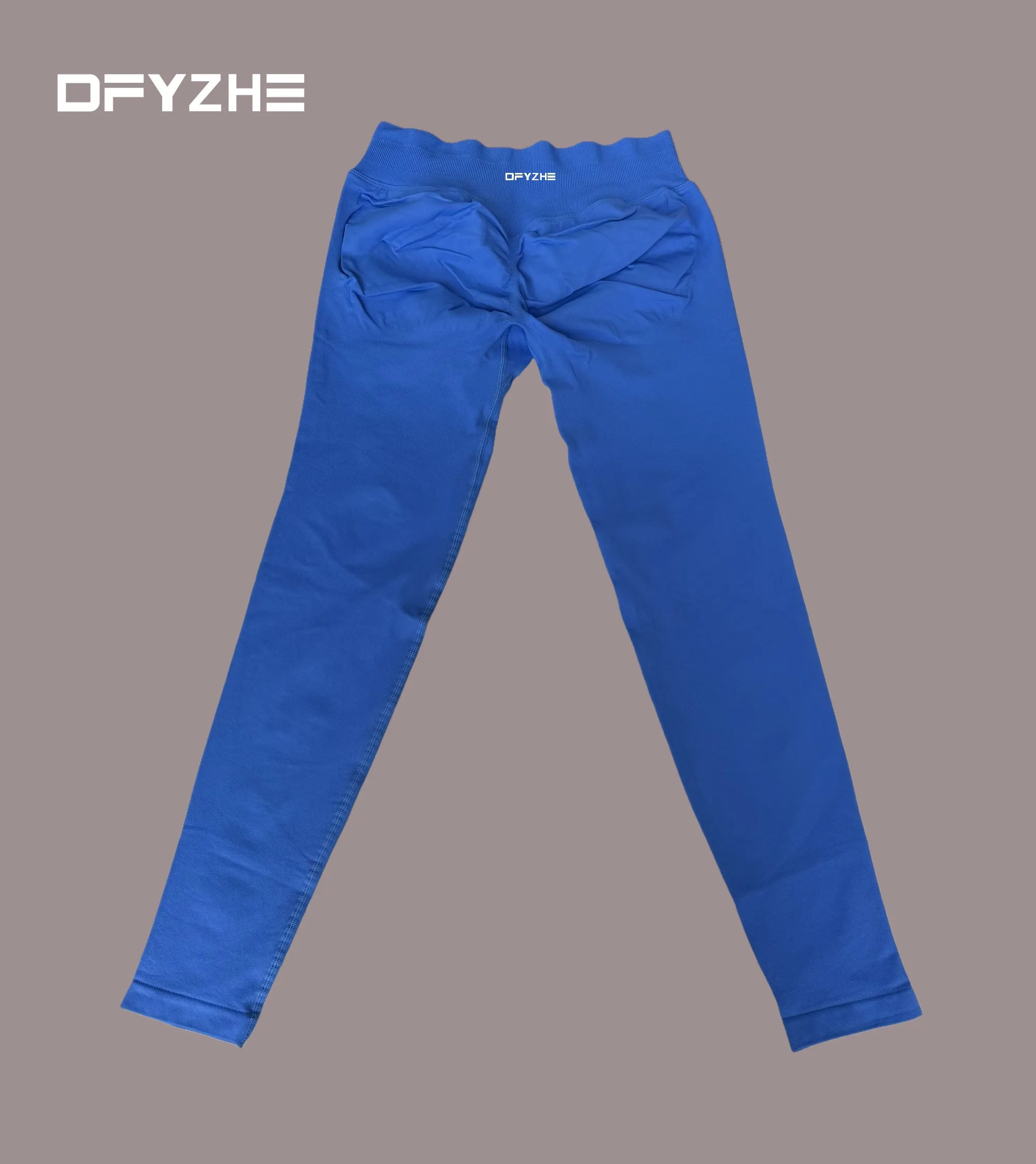 DFYZHE damesbroekenset met korte mouwen en ronde hals, yoga-legging, fitness-sportkleding, tweedelige set, fietsen en hardlopen