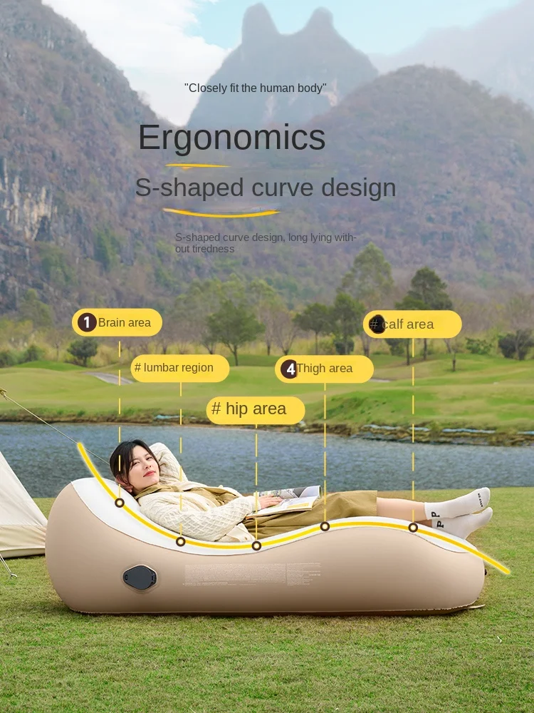 Xl Explorer Automatic Inflatable Sofa Outdoor Portable Camping Tent Empty Floatation Bed Punch