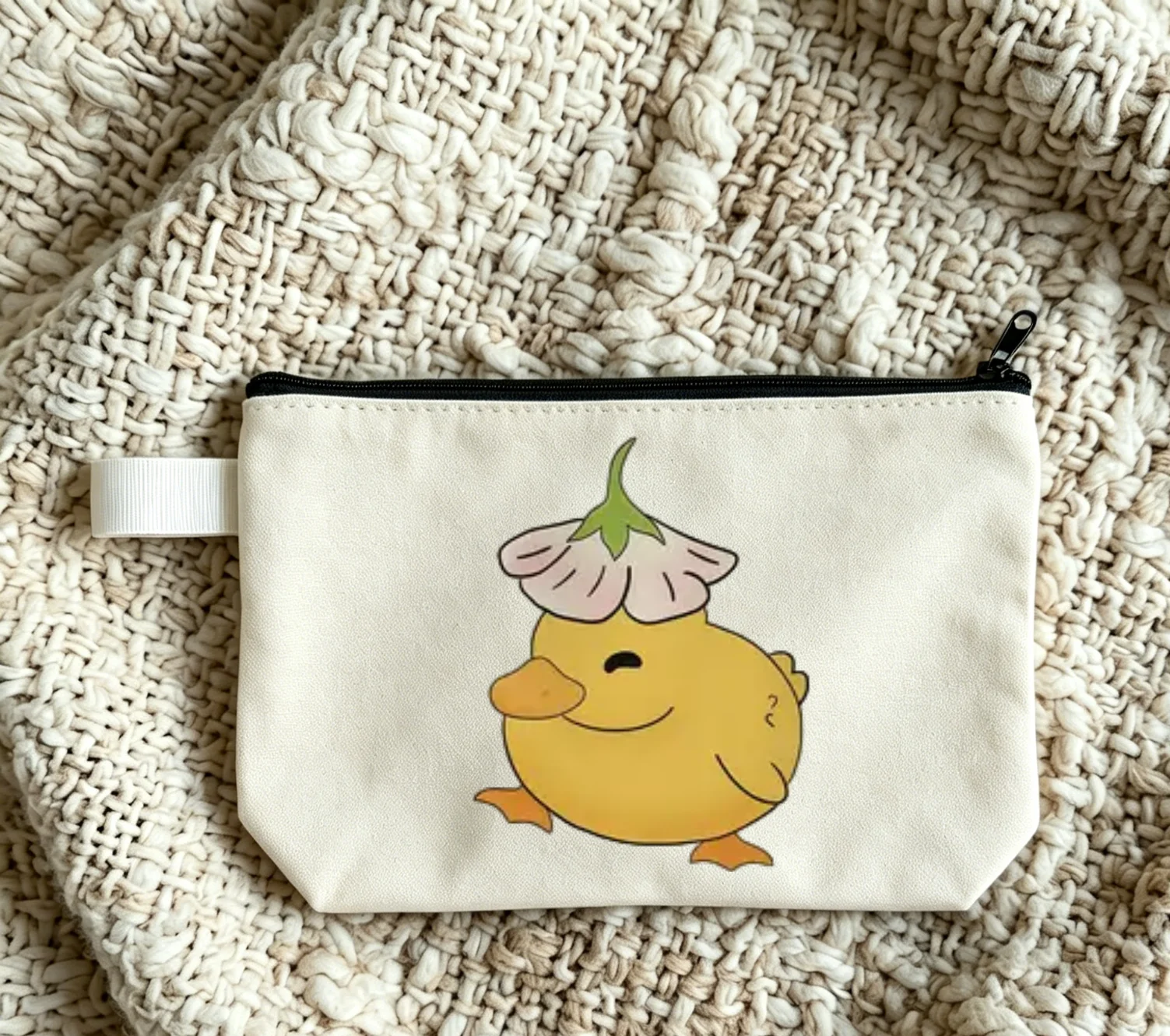 Cute Duck Makeup Bag Funny Duck Stationery Storage Bag Portable Travel Sunglasses Lipstick Storage Unisex Teacher-Student Gift