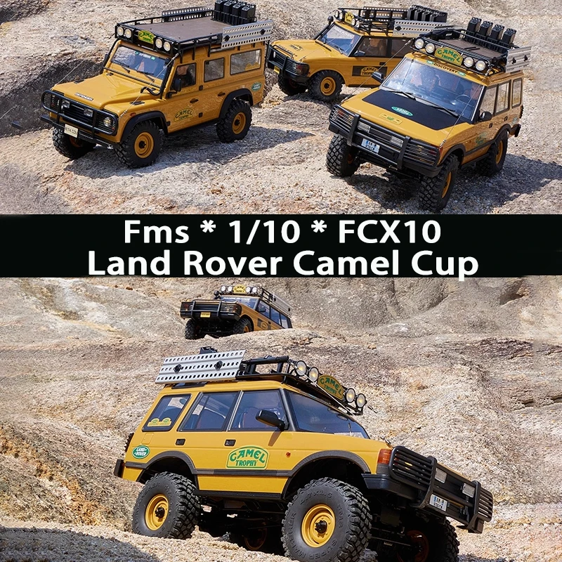 FMS New 1/10 Large Camel Cup FCX10 Simulation RC Model Remote Control Electric Climbing Car Off-Road Vehicle Model Toy