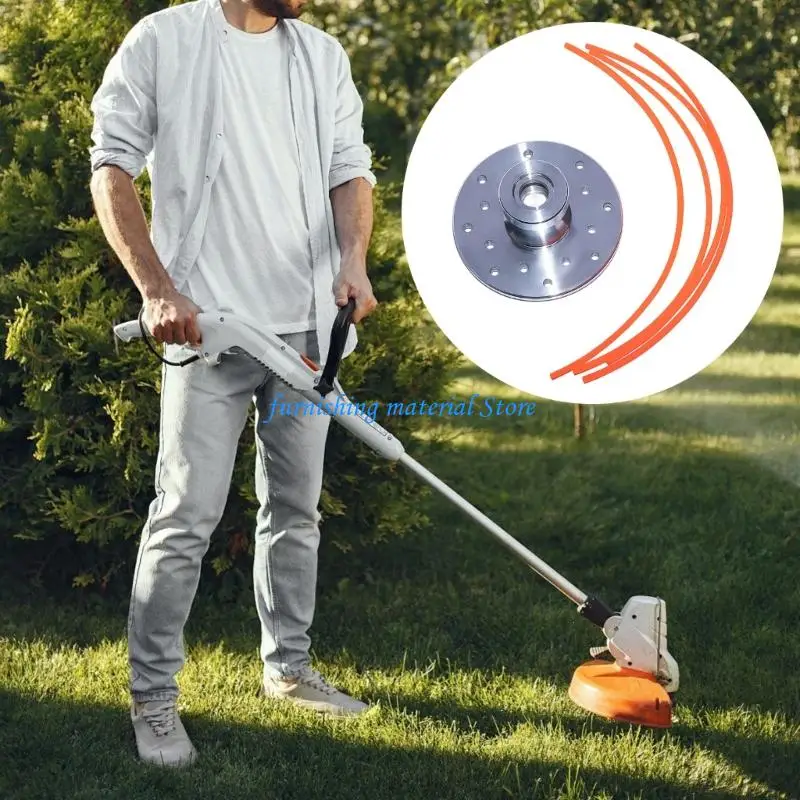 Y5GD Aluminum Multiple Line 16 Hole Trimmer Head Lawn Mowers Garden Tool Attachment