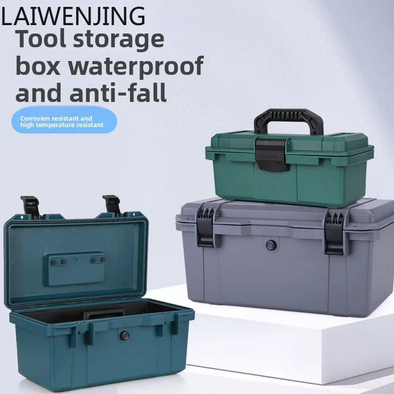 

HLZ Toolbox Household Multifunctional Hardware Large Industrial Grade Thickened Maintenance Portable Double Layer Storage Box