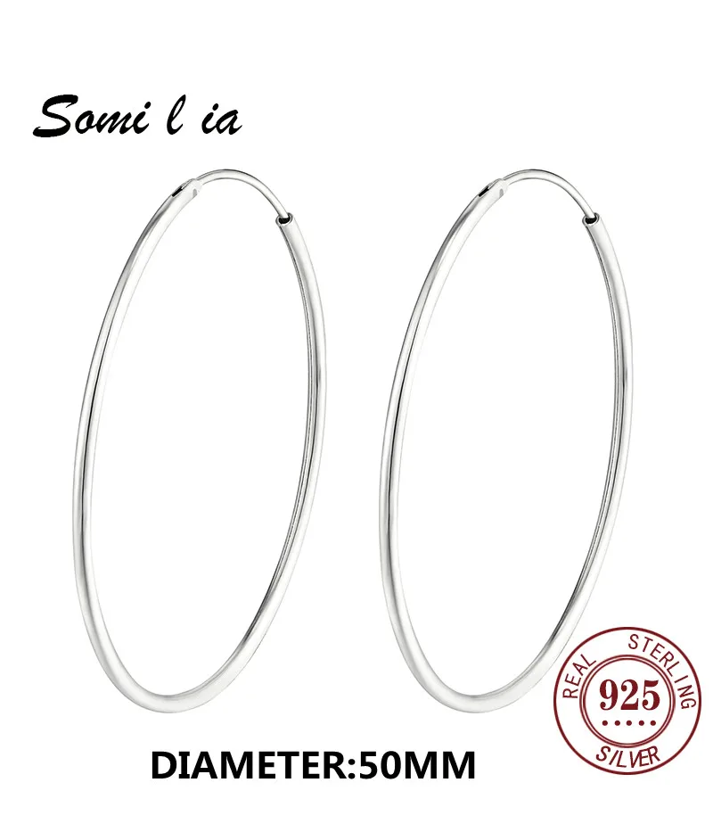 SOMILIA Hoop Earrings Silver 5