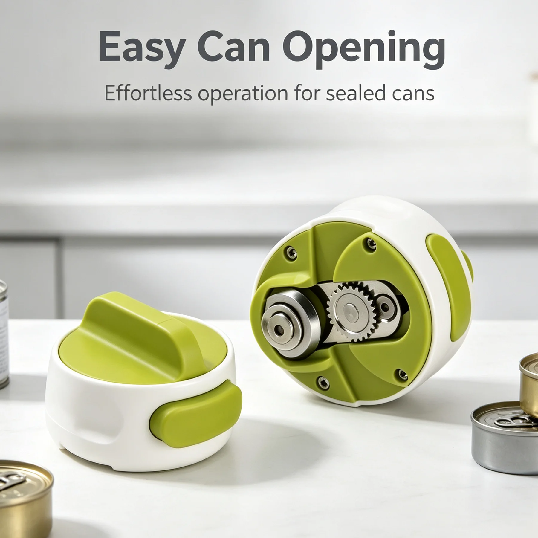 Portable Manual Can Opener Green Non‑slip Labor‑saving Jar Opener for Household view 4
