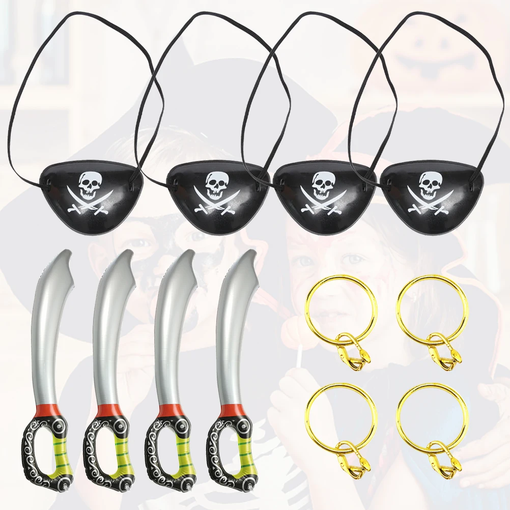 مجموعة أزياء القراصنة آمنة وصديقة للبيئة دعائم الهالوين مستلزمات تنكرية للحفلات التنكرية للتصوير الفوتوغرافي من القماش القراصنة تحت عنوان