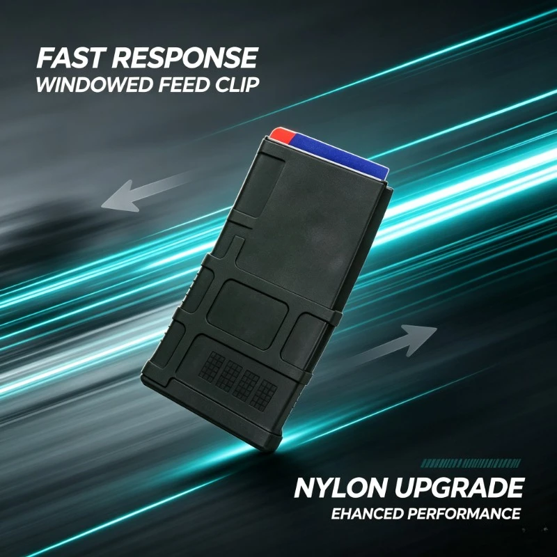 Wear‑proof See‑through Window Nylon Magazine Quick‑Change Spare Part For M4 AR Gel Blaster