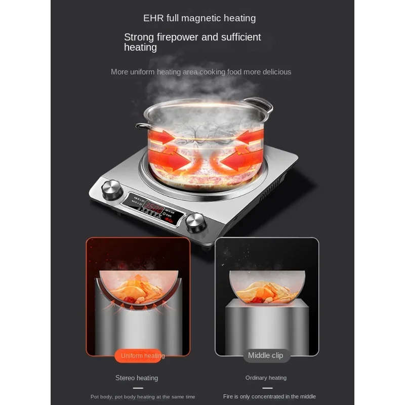 Concave Induction Cooker Home Smart New Frying Pan All-in-One Stove High Power 3500W Stir-Fry Full Set