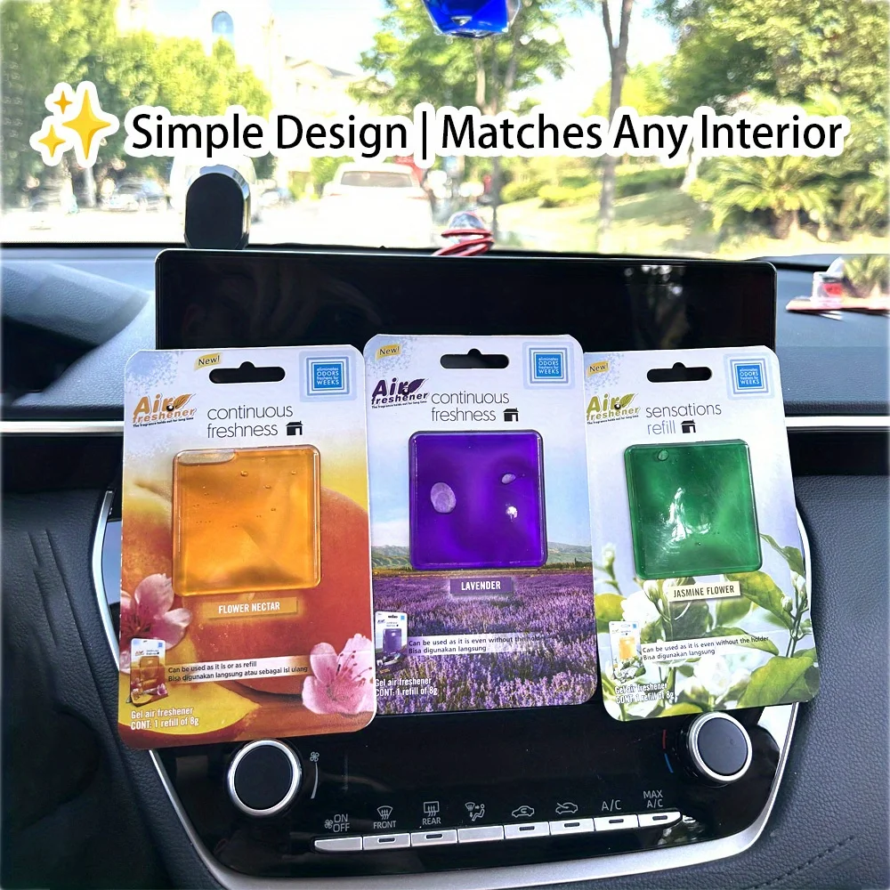 Air Freshener Gel Refill Variety Pack - Multiple Scents (Berry, Fruit, Jasmine & More) for Continuous Freshness