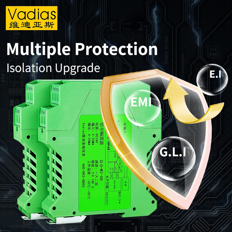 

4-20mA Signal Isolator 4-20mA to 0-10V 0-5V Analog Signal Isolator 1 In 1 Out 1 In 2 Out DC Signal Isolator 0-10V to 4-20mA