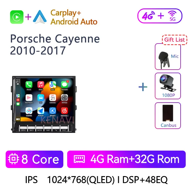 For Porsche Cayenne 2010-2017 Android Car Radio Multimedia Video Player GPS Navigation DVD Player Auto Stereo Carplay Head Unit image 3