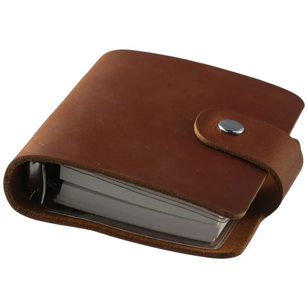 A9 Pocket Size Binder Planner Notebook with Leather Cover 3-Ring with Snap Butt